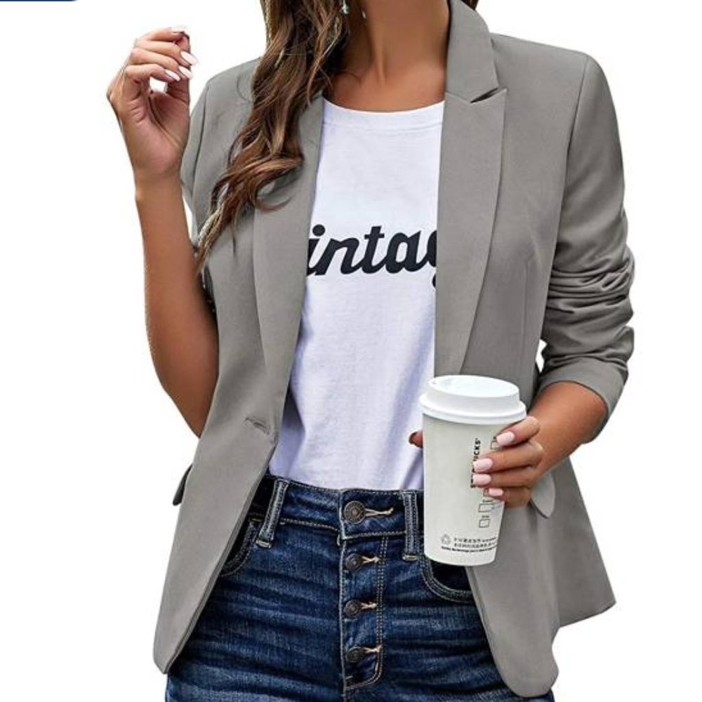 Luvamia Women Casual Long Sleeve Blazer